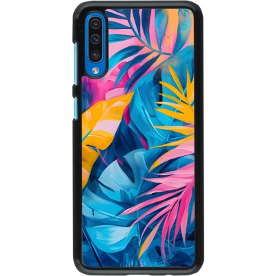 Samsung Galaxy A50 Case Hülle - Palms Blue