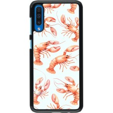 Samsung Galaxy A50 Case Hülle - Muster von pastellfarbenen Hummern