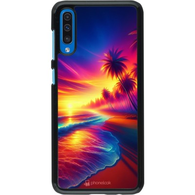 Samsung Galaxy A50 Case Hülle - Strand Sonnenuntergang auffällig