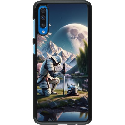 Samsung Galaxy A50 Case Hülle - Samurai Katana Mond