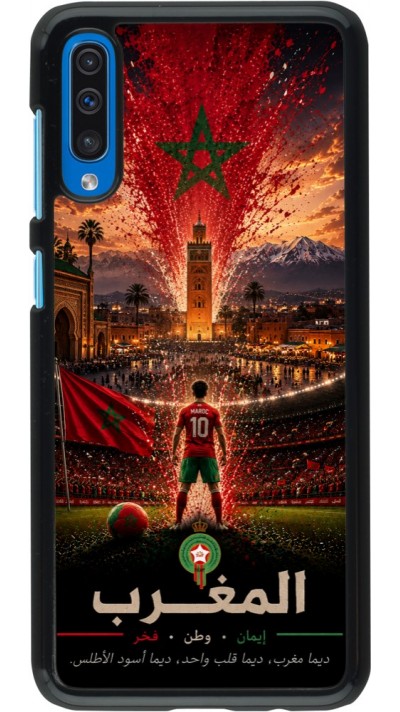 Coque Samsung Galaxy A50 - Football Maroc splash 2026