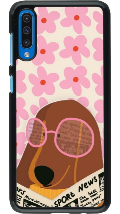 Samsung Galaxy A50 Case Hülle - Dog with newspaper Spring 2026