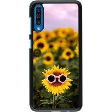 Samsung Galaxy A50 Case Hülle - Sunflower with glasses Spring 2026