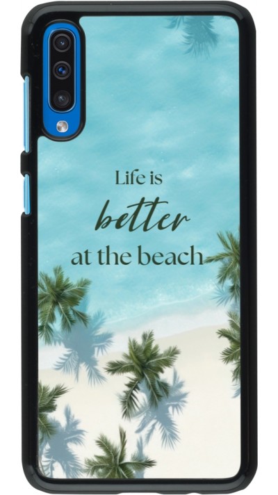 Samsung Galaxy A50 Case Hülle - Summer 2025 Life is better at the beach