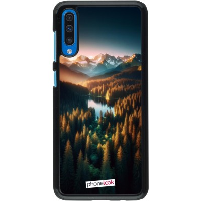 Samsung Galaxy A50 Case Hülle - Sonnenuntergang Waldsee