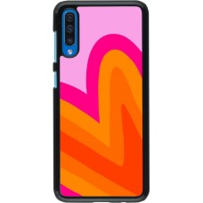 Samsung Galaxy A50 Case Hülle - Valentine 2024 heart gradient