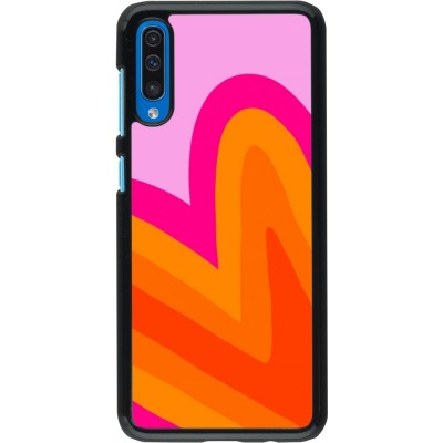 Samsung Galaxy A50 Case Hülle - Valentine 2024 heart gradient