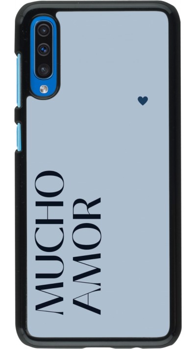 Samsung Galaxy A50 Case Hülle - Valentine 2024 mucho amor azul