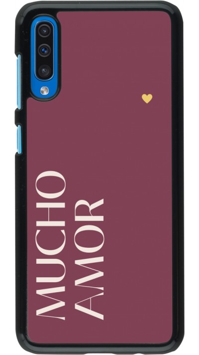 Samsung Galaxy A50 Case Hülle - Valentine 2024 mucho amor rosado