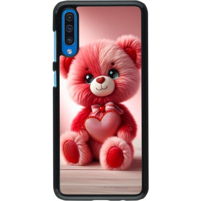 Samsung Galaxy A50 Case Hülle - Valentin 2024 Rosaroter Teddybär