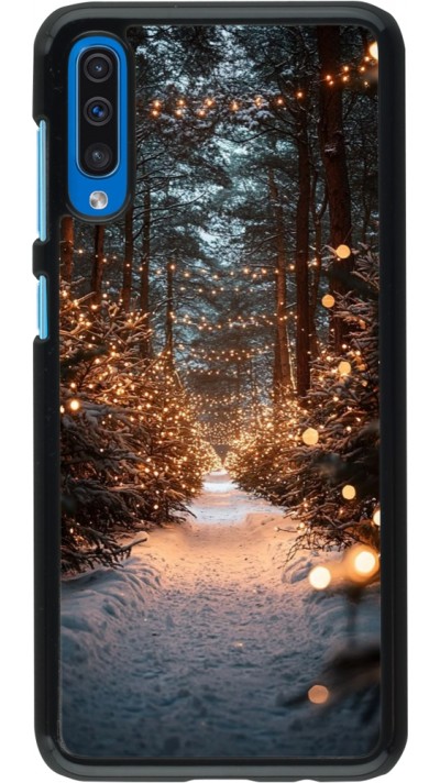 Samsung Galaxy A50 Case Hülle - Winter 25 Winter snowy road