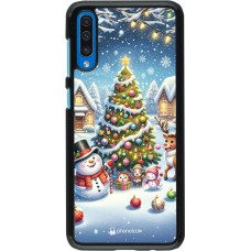 Samsung Galaxy A50 Case Hülle - Weihnachten 2023 Schneemann und Tannenbaum