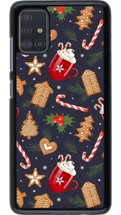 Samsung Galaxy A51 Case Hülle - Christmas 25 Pattern Gingerbread House