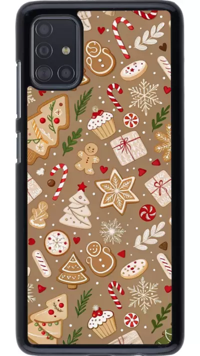 Samsung Galaxy A51 Case Hülle - Christmas 25 Pattern Ginger Cookie