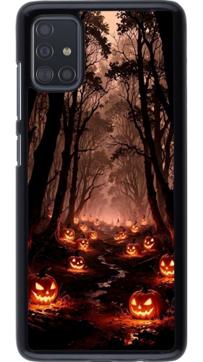 Samsung Galaxy A51 Case Hülle - Halloween 2025 Road of Terrifying Pumpkins
