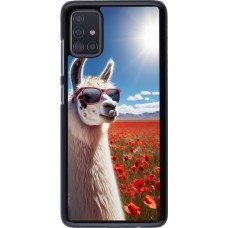 Samsung Galaxy A51 Case Hülle - Lama Chic in Mohnblume