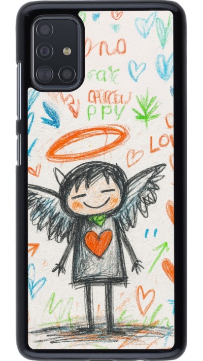 Samsung Galaxy A51 Case Hülle - Little Angel Sketch Love