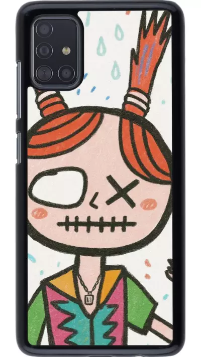 Samsung Galaxy A51 Case Hülle - Little Girl Sketch