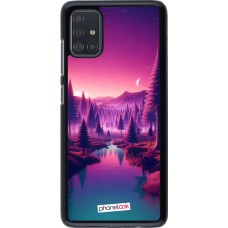 Samsung Galaxy A51 Case Hülle - Lila-rosa Landschaft