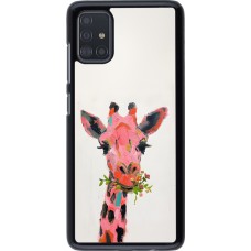 Samsung Galaxy A51 Case Hülle - Pink Girafe Paint