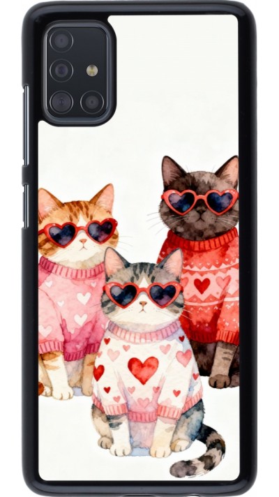 Samsung Galaxy A51 Case Hülle - Saint Valentines Day 26 Cat Love