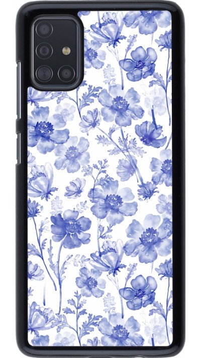 Samsung Galaxy A51 Case Hülle - Spring 23 watercolor blue flowers