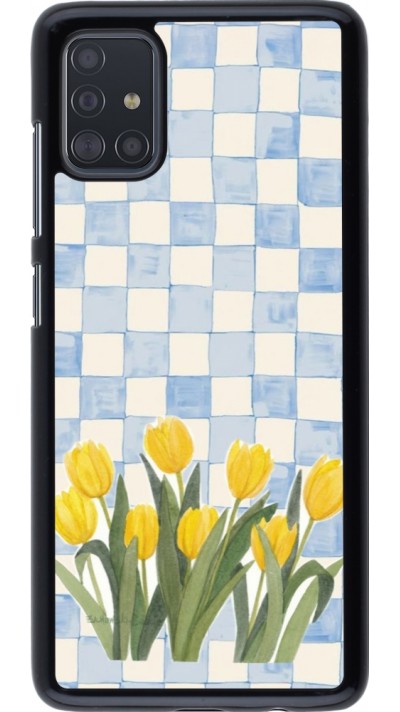 Samsung Galaxy A51 Case Hülle - Blue vichy tulips Spring 2026