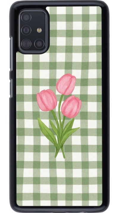 Samsung Galaxy A51 Case Hülle - Green vichy tulips Spring 2026