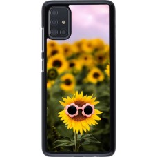 Samsung Galaxy A51 Case Hülle - Sunflower with glasses Spring 2026