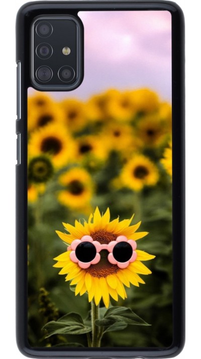 Samsung Galaxy A51 Case Hülle - Sunflower with glasses Spring 2026