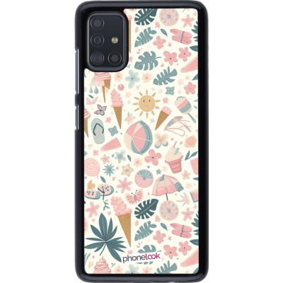 Samsung Galaxy A51 Case Hülle - Sommer Pink Muster
