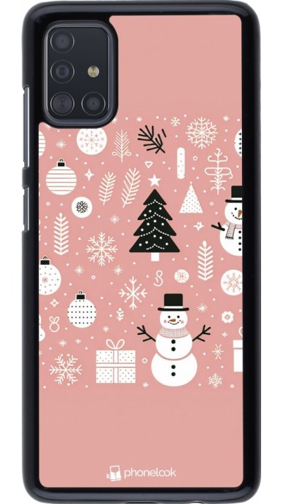 Samsung Galaxy A51 Case Hülle - Weihnachten 2024 Rose Schneemann Weihnachten