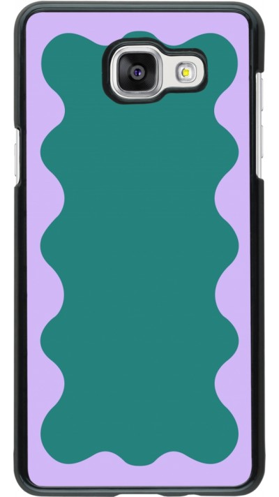 Samsung Galaxy A5 (2016) Case Hülle - Wavy Rectangle Green Purple