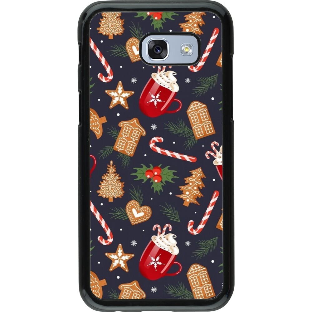 Samsung Galaxy A5 (2017) Case Hülle - Christmas 25 Pattern Gingerbread House
