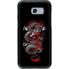 Samsung Galaxy A5 (2017) Case Hülle - Japanese style Dragon Tattoo Red Black