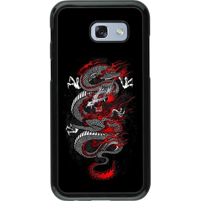 Samsung Galaxy A5 (2017) Case Hülle - Japanese style Dragon Tattoo Red Black