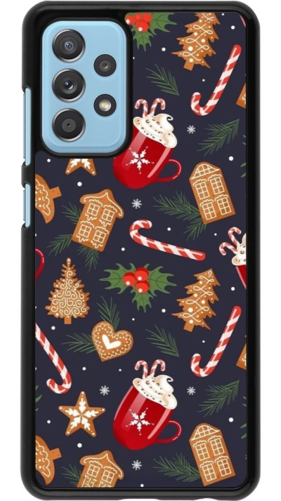 Samsung Galaxy A52 Case Hülle - Christmas 25 Pattern Gingerbread House