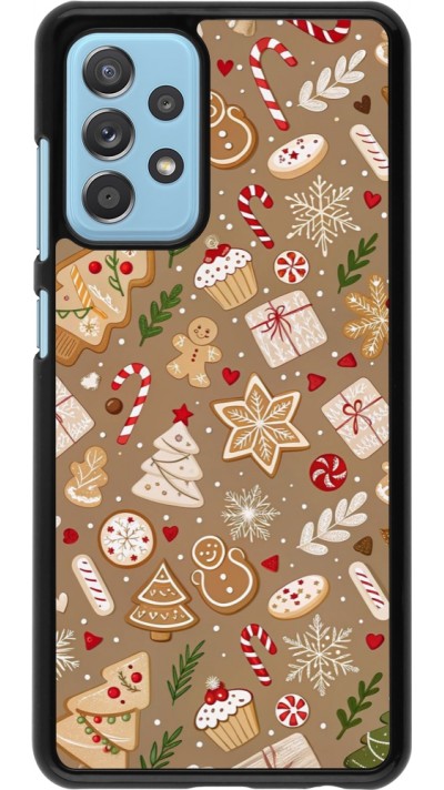 Samsung Galaxy A52 Case Hülle - Christmas 25 Pattern Ginger Cookie