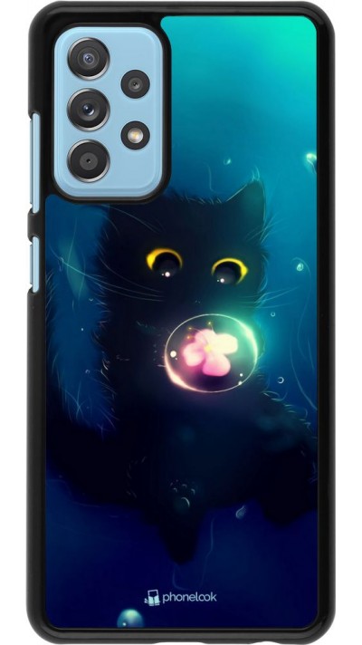 Samsung Galaxy A52 Case Hülle - Cute Cat Bubble