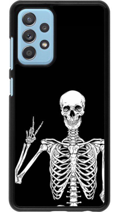 Samsung Galaxy A52 Case Hülle - Halloween 2023 peace skeleton