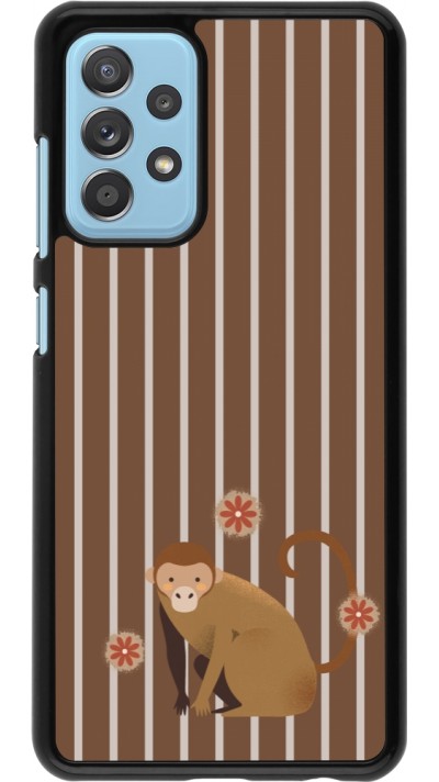 Samsung Galaxy A52 Case Hülle - Monkey with stripes