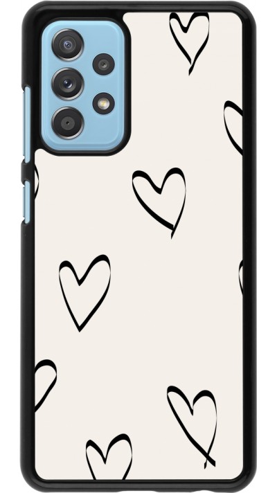 Samsung Galaxy A52 Case Hülle - Valentine 2023 minimalist hearts