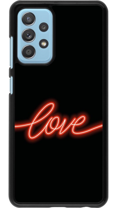 Samsung Galaxy A52 Case Hülle - Valentine 2023 neon love
