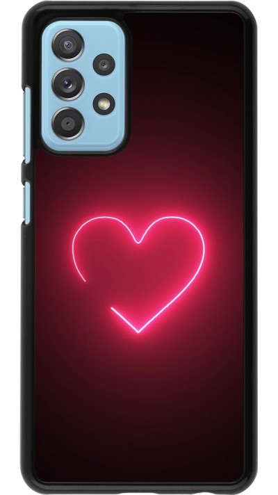 Samsung Galaxy A52 Case Hülle - Valentine 2023 single neon heart
