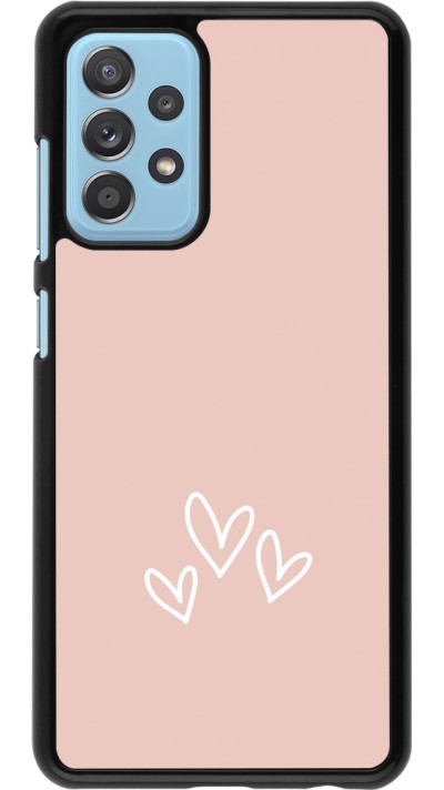 Samsung Galaxy A52 Case Hülle - Valentine 2023 three minimalist hearts