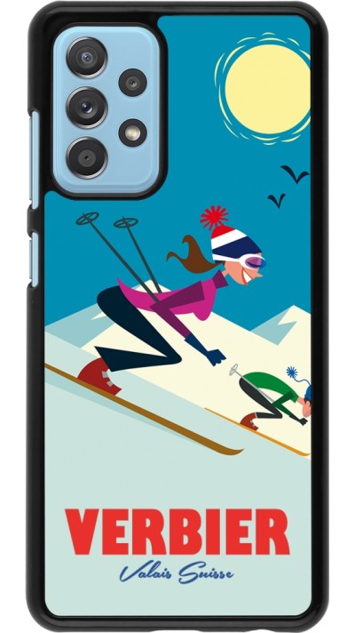 Samsung Galaxy A52 Case Hülle - Verbier Ski Downhill
