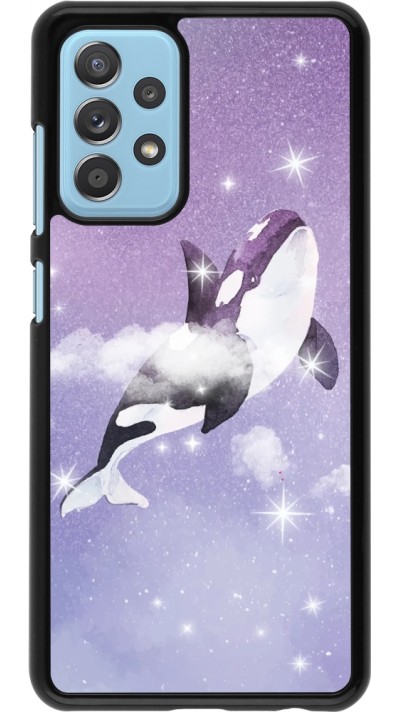 Samsung Galaxy A52 Case Hülle - Whale in sparking stars