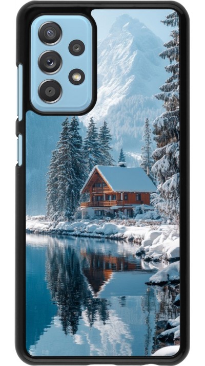 Samsung Galaxy A52 Case Hülle - Winter 25 Winter house forest day