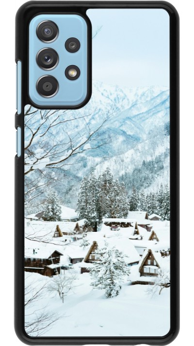 Samsung Galaxy A52 Case Hülle - Winter 25 Winter snowy landscape