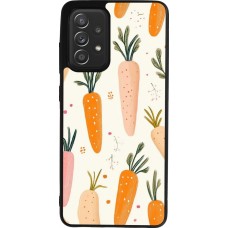 Coque Samsung Galaxy A52 - Silicone rigide noir Easter 2026 Illustration carrots